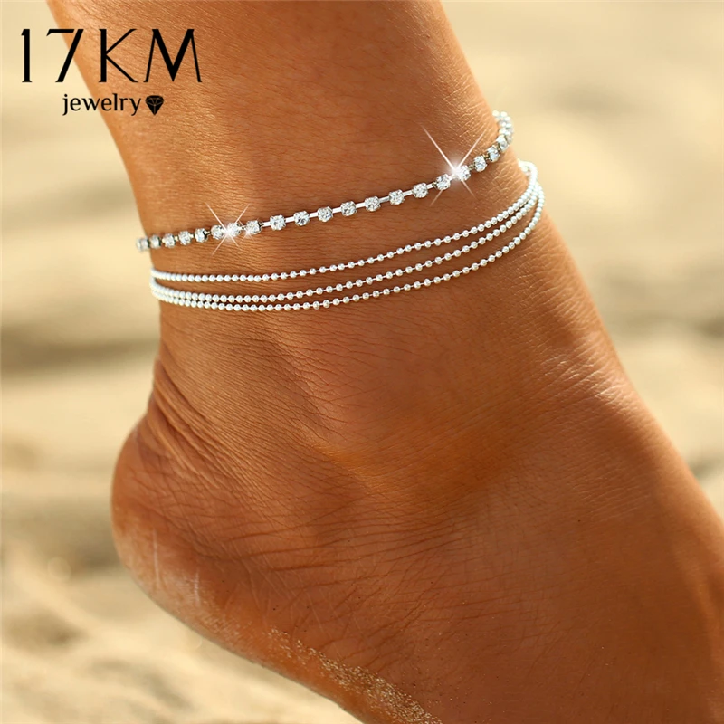 17KM 1 PC Multi-layer Sexy Crystal Anklet Foot Chain Summer Bracelet Charm Anklets Beach Foot Wedding Jewelry Gift
17KM 1 PC Multi-layer Sexy Crystal Anklet Foot Chain Summer Bracelet Charm Anklets Beach Foot Wedding Jewelry Gift