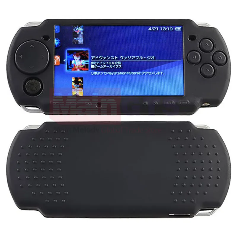 Черный мягкий силиконовый резиновый чехол для PSP 2000 3000 игровой контроллер