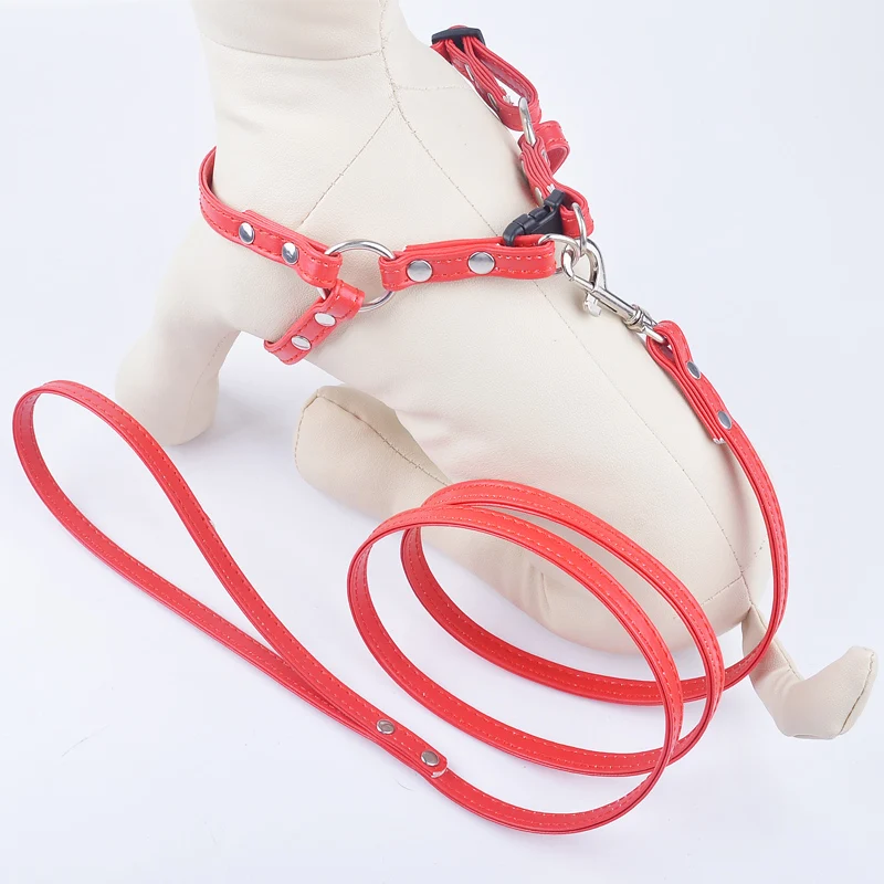 Puppy Dog Vest Harnesses Lead Set Red Pink Purple Pu Leather Adjustable Dog Halter Harness For Small Medium Pets Chihuahua
Puppy Dog Vest Harnesses Lead Set Red Pink Purple Pu Leather Adjustable Dog Halter Harness For Small Medium Pets Chihuahua