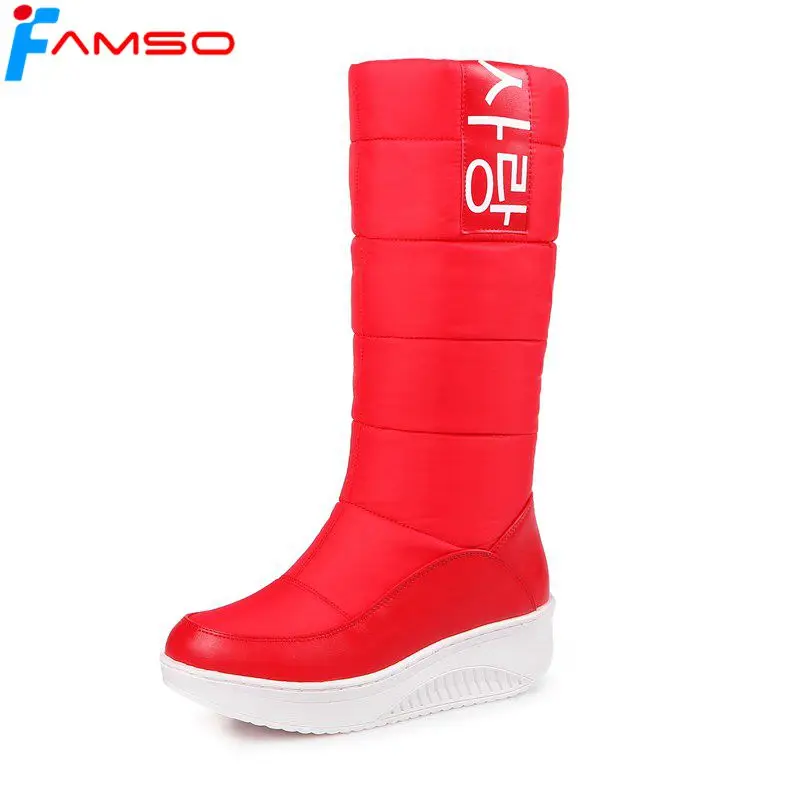 FAMSO 2019 New Shoes Women Boots Heels Platforms red Mid-Calf Motorcycle Boots Winter Full Fur Snow Boots ZWB4472
FAMSO 2019 New Shoes Women Boots Heels Platforms red Mid-Calf Motorcycle Boots Winter Full Fur Snow Boots ZWB4472