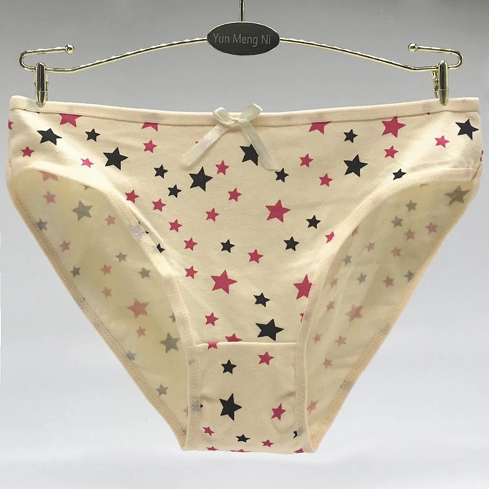 New Cotton Girls Panties Underwear Cute Stars Print Gi