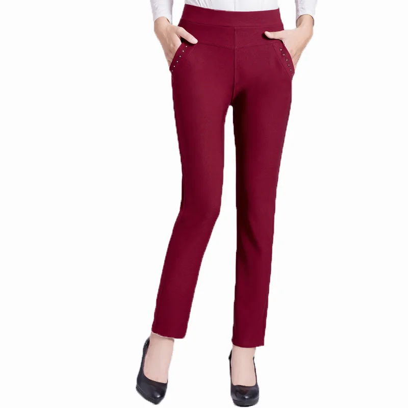 Woman Spring Autumn Trouser Red Camel Blue Black Pant Female High Elastic Waist Basic Trousers Women Casual Straight Pants 4XL
Woman Spring Autumn Trouser Red Camel Blue Black Pant Female High Elastic Waist Basic Trousers Women Casual Straight Pants 4XL
