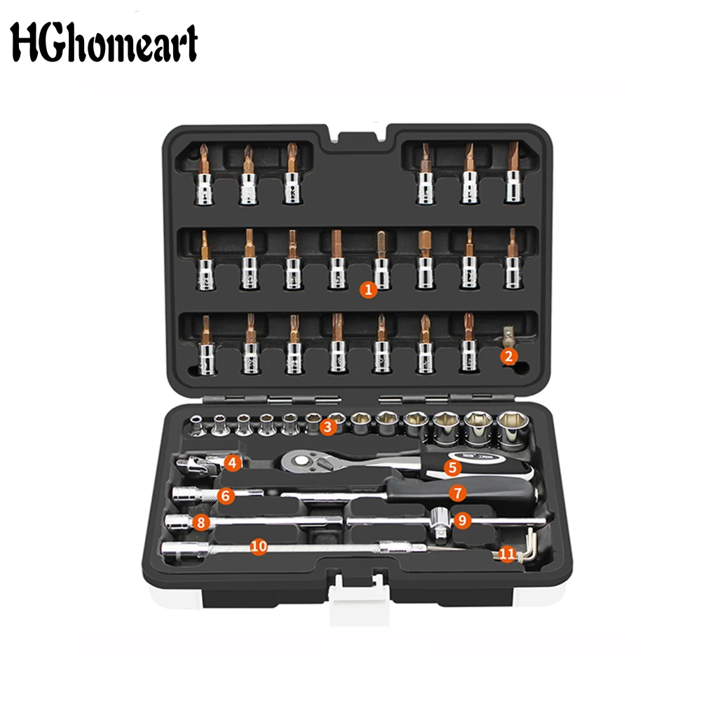 HGhomeart Multitool Car Repai Tools Set Ratchet Socket Wrench Tool Set of Batch Head Home Repair Tool Set of Wrenches
HGhomeart Multitool Car Repai Tools Set Ratchet Socket Wrench Tool Set of Batch Head Home Repair Tool Set of Wrenches