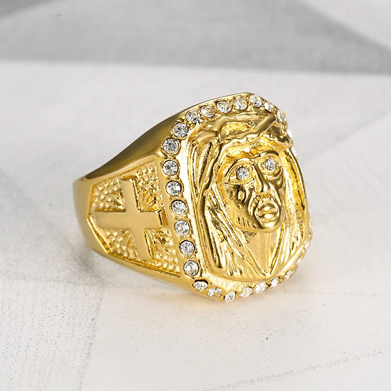 new size 7 to 14 316L Stainless Steel with A +++ zircon Christianity Catholic Church Jesus Exorcism Golden Cross Ring
new size 7 to 14 316L Stainless Steel with A +++ zircon Christianity Catholic Church Jesus Exorcism Golden Cross Ring