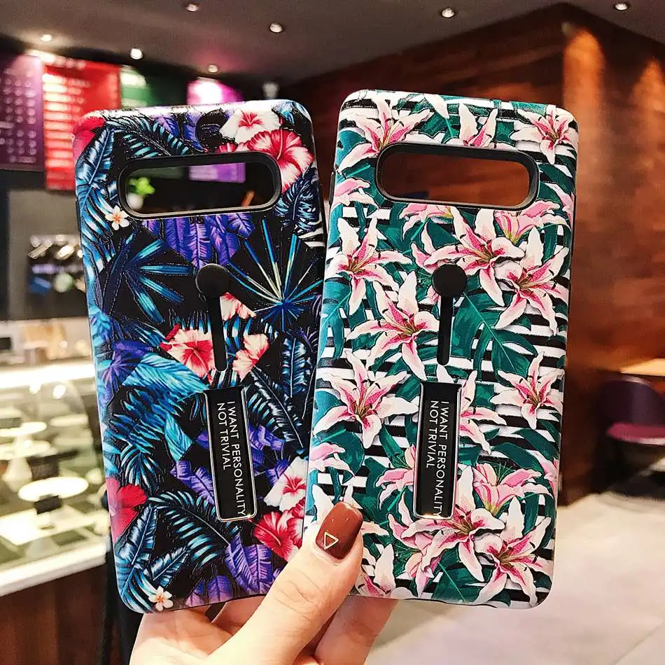 For Galaxy S10 Plus Case Fashion Vintage Flower Silicon Stretch Ring Case For Samsung S10 S10E With Hide Stand Holder Phone Case
For Galaxy S10 Plus Case Fashion Vintage Flower Silicon Stretch Ring Case For Samsung S10 S10E With Hide Stand Holder Phone Case