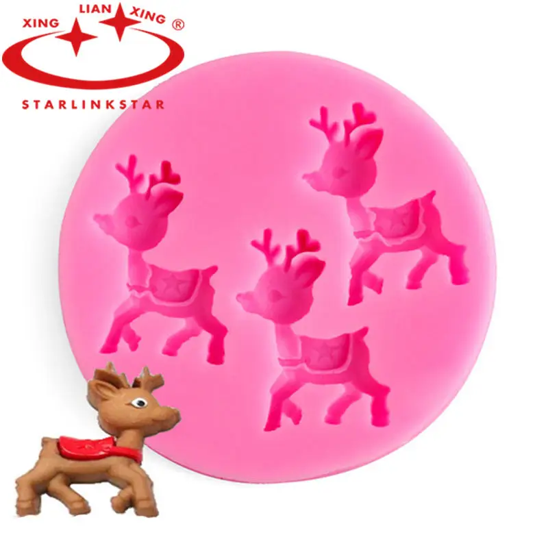 1Pcs Cute Deer Shape Silicone 3D Mold Cookware Dining Bar Non-Stick Cake Decorating Tools Fondant Soap Molds Mould
1Pcs Cute Deer Shape Silicone 3D Mold Cookware Dining Bar Non-Stick Cake Decorating Tools Fondant Soap Molds Mould