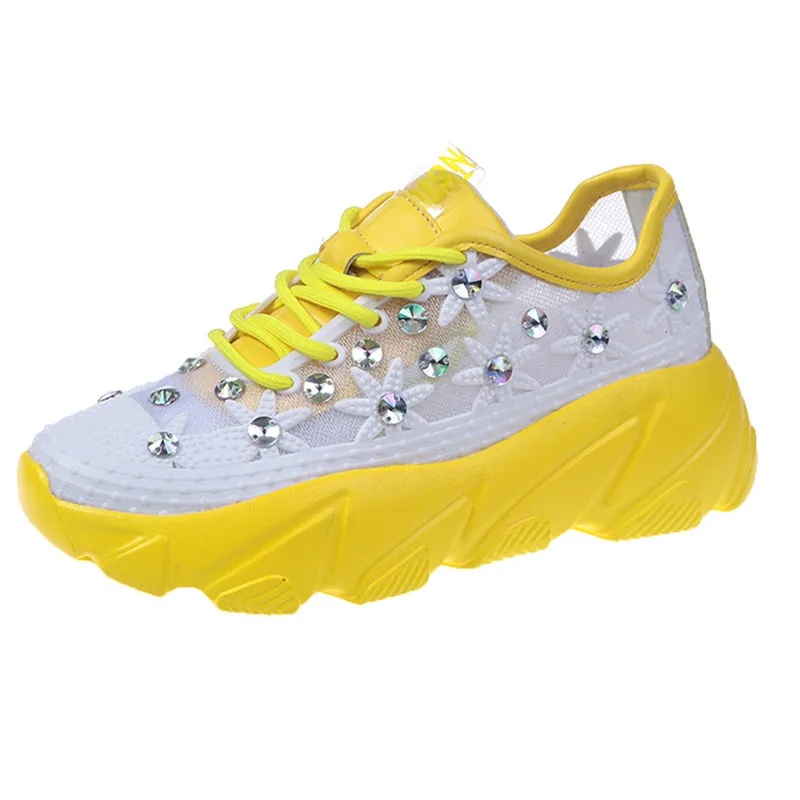 Yellow White Sneakers Women Shoes High Platform Wedge Sneaker 2019 Summer Crystal Glitter Chunky Sneaker Casual chaussures femme
Yellow White Sneakers Women Shoes High Platform Wedge Sneaker 2019 Summer Crystal Glitter Chunky Sneaker Casual chaussures femme