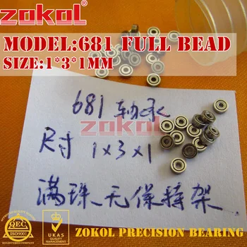 ZOKOL bearing 681 Full bead without cage Miniature Deep Groove ball bearing 1*3*1mm
ZOKOL bearing 681 Full bead without cage Miniature Deep Groove ball bearing 1*3*1mm