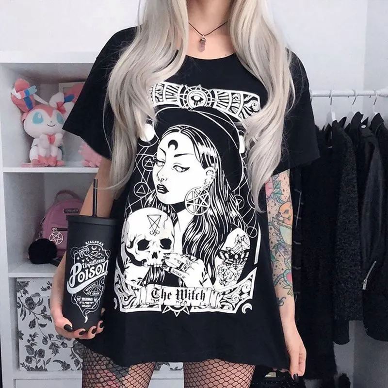 Gothic Loose Harajuku Streetwear Summer 2019 T-shirt Female Fashion Aesthetic T shirt
Gothic Loose Harajuku Streetwear Summer 2019 T-shirt Female Fashion Aesthetic T shirt
