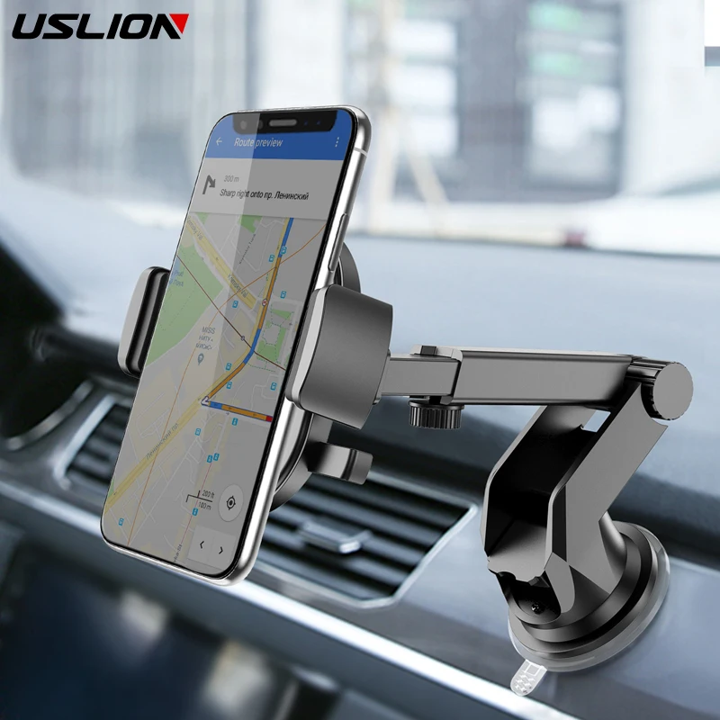 Автомобильный держатель для телефона USLION в автомобиле Samsung S10 S9 S8 вращающийся на