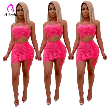 Mae Red Sequin Dress Off Shoulder Crop Top + Bodycon Mini Skirts Evening Party Luxury Mini Dress Chic Side Bandage Club Vestidos
Mae Red Sequin Dress Off Shoulder Crop Top + Bodycon Mini Skirts Evening Party Luxury Mini Dress Chic Side Bandage Club Vestidos