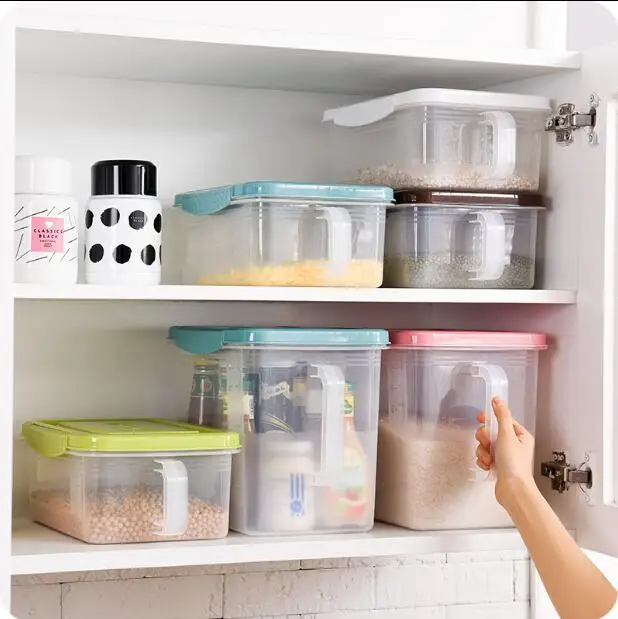 Kitchen Fruit Storage Box With Handle Refrigerator Cereals Organizer With Lid Plastic Box
Kitchen Fruit Storage Box With Handle Refrigerator Cereals Organizer With Lid Plastic Box