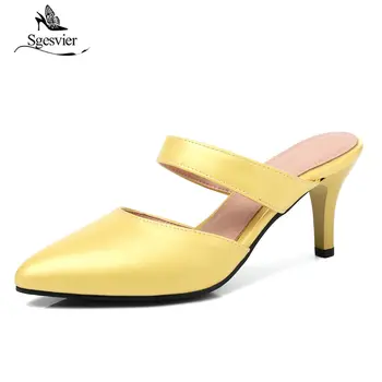 Sgesvier 2018 Summer New Fashion Woman Shoes Sexy Thin High Heels Pointed toe Mules Shoes Ladies Female Sandals Slippers B109
Sgesvier 2018 Summer New Fashion Woman Shoes Sexy Thin High Heels Pointed toe Mules Shoes Ladies Female Sandals Slippers B109