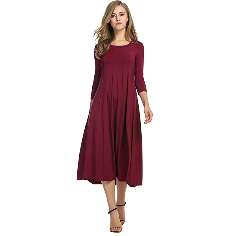 2018 New Autumn Winter Fashion Solid Loose Long Sleeve Pleated Fold Asymmetry O-neck Woman Dress Plus Size 7 Colors Fashion New
2018 New Autumn Winter Fashion Solid Loose Long Sleeve Pleated Fold Asymmetry O-neck Woman Dress Plus Size 7 Colors Fashion New
