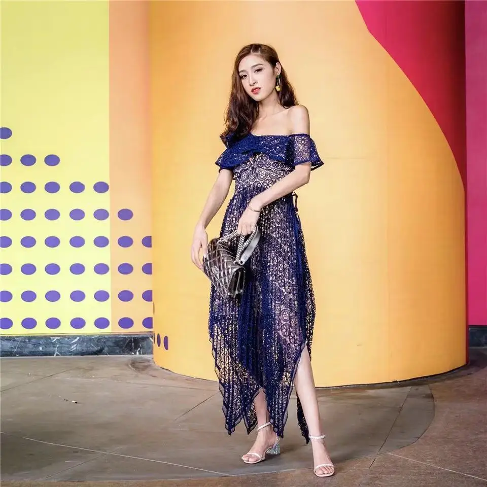2019 spring /summer new one-piece dress fashion lace women high quality party dresses
2019 spring /summer new one-piece dress fashion lace women high quality party dresses