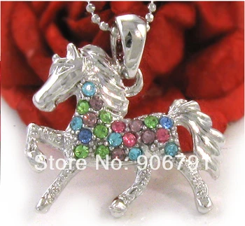 30pcs a lot alloy rhodium plated fashion multicolor crystal horse pendant necklace jewelry
30pcs a lot alloy rhodium plated fashion multicolor crystal horse pendant necklace jewelry