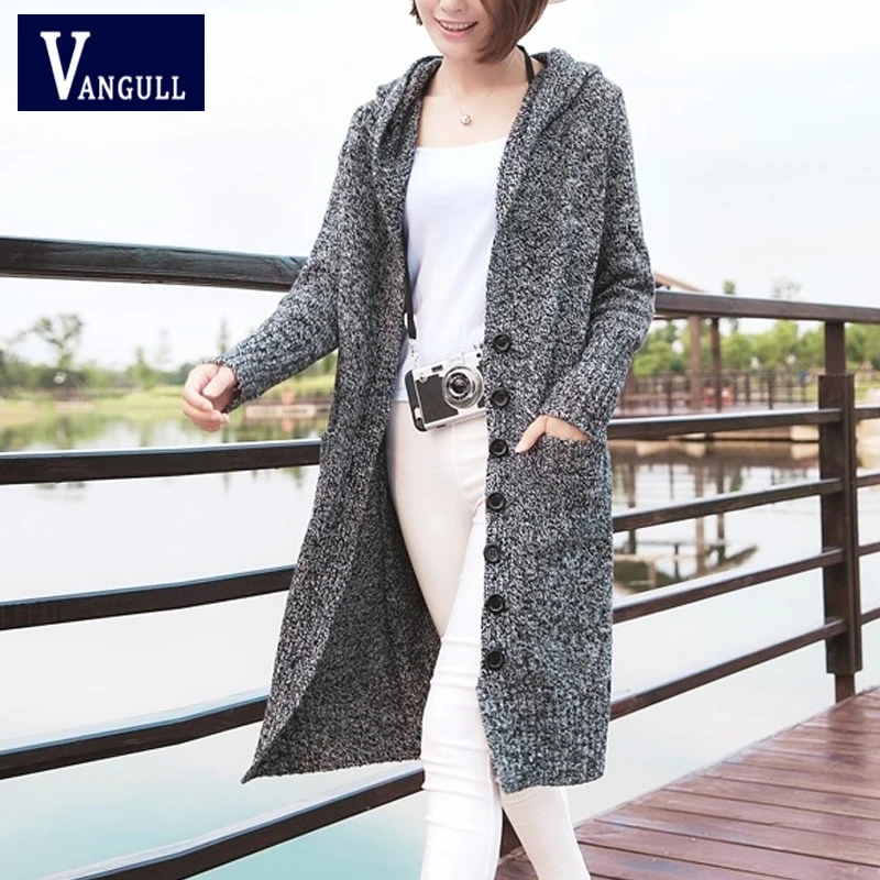 Vangull Knitted Women Sweaters Female Hooded Long Sleeve Fashion Cardigans 2019 Autumn New Single Breasted Casual Long Sweaters
Vangull Knitted Women Sweaters Female Hooded Long Sleeve Fashion Cardigans 2019 Autumn New Single Breasted Casual Long Sweaters