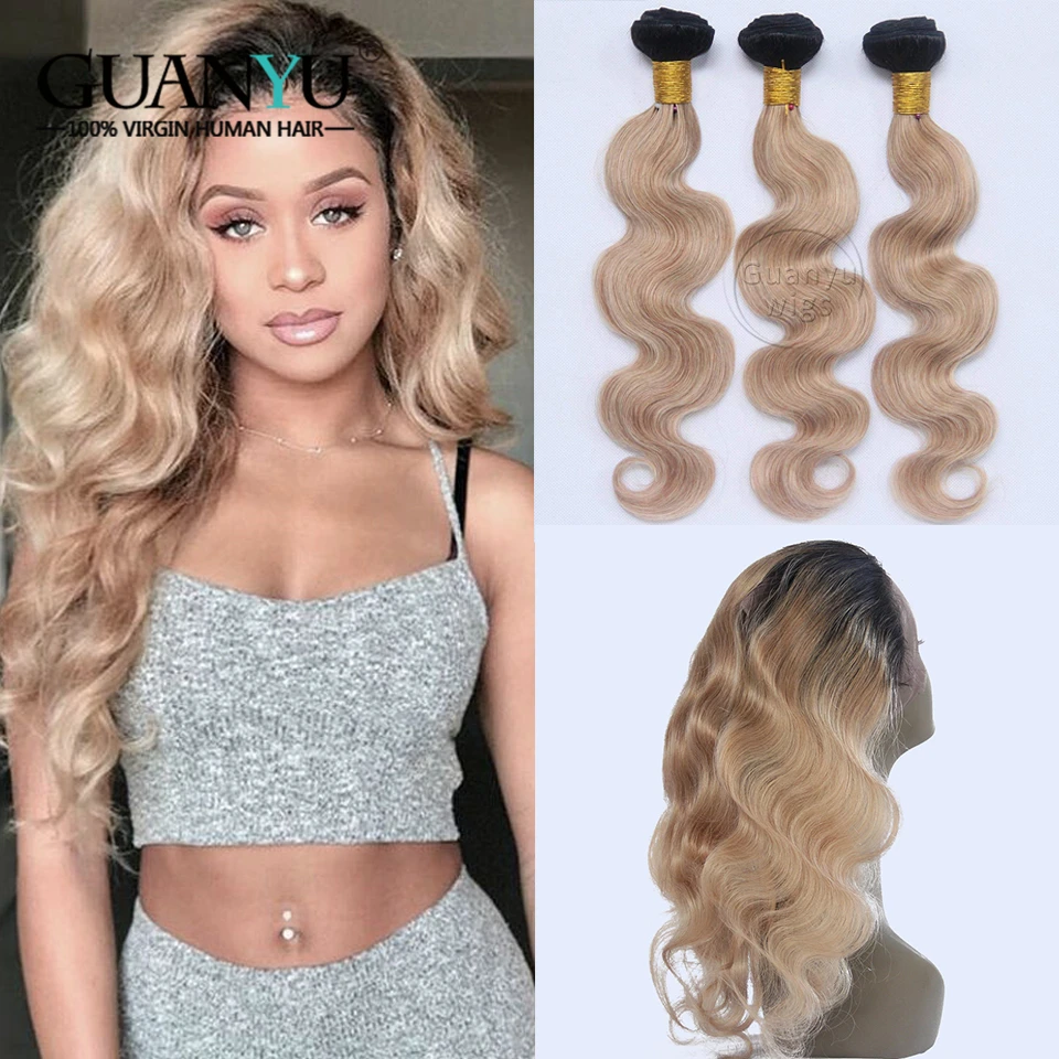 Guanyuhair 360 Lace Frontal With 3 Bundles Brazilian Body Wave Remy Human Hair Weave Ombre #1B/27 Honey Blonde
Guanyuhair 360 Lace Frontal With 3 Bundles Brazilian Body Wave Remy Human Hair Weave Ombre #1B/27 Honey Blonde