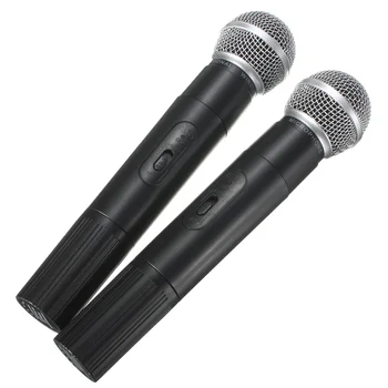 High Quality Microphones US Plug Dual Channel Receiver Computer Microphones 2 Handheld Microphone Mic System Set
High Quality Microphones US Plug Dual Channel Receiver Computer Microphones 2 Handheld Microphone Mic System Set