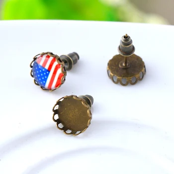 30pcs 10mm Copper Brass Antique Bronze Lace Ear Studs Earring Base Earring Findings Cabochon Setting New ( With Earring Back ) 
30pcs 10mm Copper Brass Antique Bronze Lace Ear Studs Earring Base Earring Findings Cabochon Setting New ( With Earring Back )