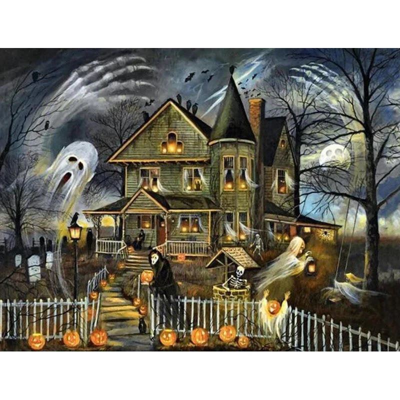 Ghost House Witch 5d diy Diamond Paintings Full Drill Rhinestone Embroidery Diamonds Mosaic Kit Cross Stitch Wall Home Decor
Ghost House Witch 5d diy Diamond Paintings Full Drill Rhinestone Embroidery Diamonds Mosaic Kit Cross Stitch Wall Home Decor