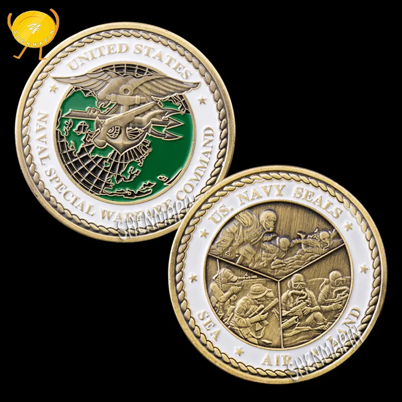 US Naval Special Warfare Command Commemorative Coin Navy Seals Sea Air Land Challenge Coin Honor Medal Coins Collectibles
US Naval Special Warfare Command Commemorative Coin Navy Seals Sea Air Land Challenge Coin Honor Medal Coins Collectibles