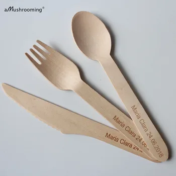 150 Wood Cutlery Disposable Wooden Spoons Forks Knives 6.25" Party Supplies Party Tableware 16cm Can Custom Name date Wedding
150 Wood Cutlery Disposable Wooden Spoons Forks Knives 6.25" Party Supplies Party Tableware 16cm Can Custom Name date Wedding