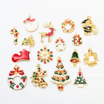 Christmas series 15PCS Kc gold Enamel Alloy jewelry Headdress pendants for bracelet necklace DIY jewelry making js1156
Christmas series 15PCS Kc gold Enamel Alloy jewelry Headdress pendants for bracelet necklace DIY jewelry making js1156