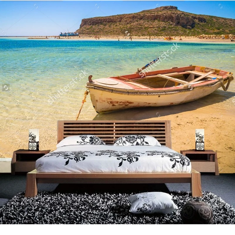 Natural scenery wallpaper,Fishing boat docked to coast on the beach of Crete, photo for living room bedroom wall vinyl wallpaper
Natural scenery wallpaper,Fishing boat docked to coast on the beach of Crete, photo for living room bedroom wall vinyl wallpaper