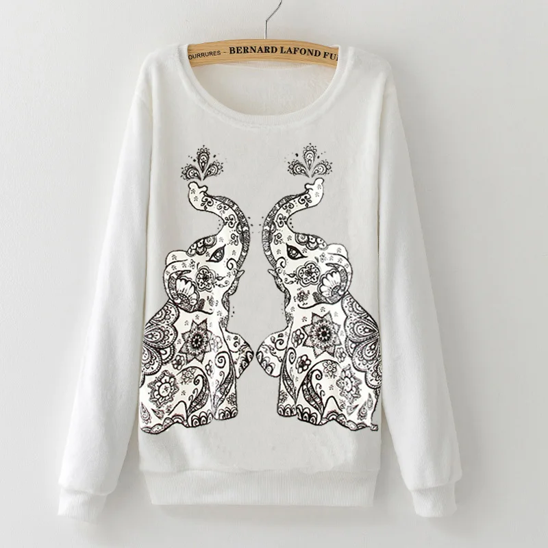 Cute elephant print 2017 New Arrival Streetwear Flannel Full Regular Character Pullovers Regular O-neck Hoodies women Sweatshirt
Cute elephant print 2017 New Arrival Streetwear Flannel Full Regular Character Pullovers Regular O-neck Hoodies women Sweatshirt