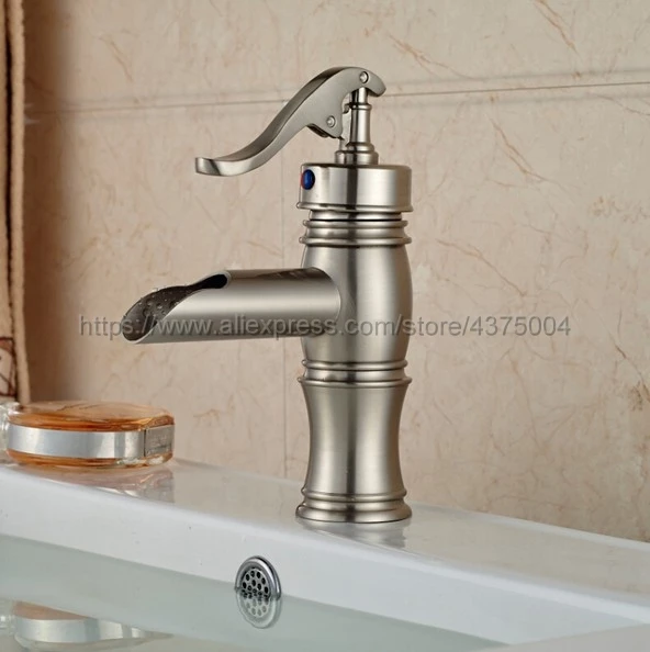 Deck Mounted Single Handle Hole Bathroom Sink Mixer Faucet Brushed Nickel Hot and Cold Water Mixer Tap Nnf310
Deck Mounted Single Handle Hole Bathroom Sink Mixer Faucet Brushed Nickel Hot and Cold Water Mixer Tap Nnf310