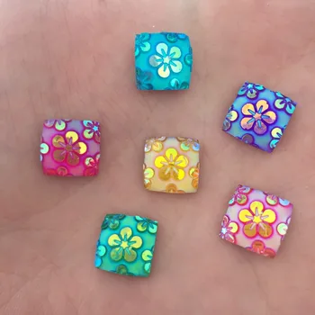 DIY 400PCS mix AB square Resin flower Flat back scrapbook Wedding craft buttons F043*10
DIY 400PCS mix AB square Resin flower Flat back scrapbook Wedding craft buttons F043*10