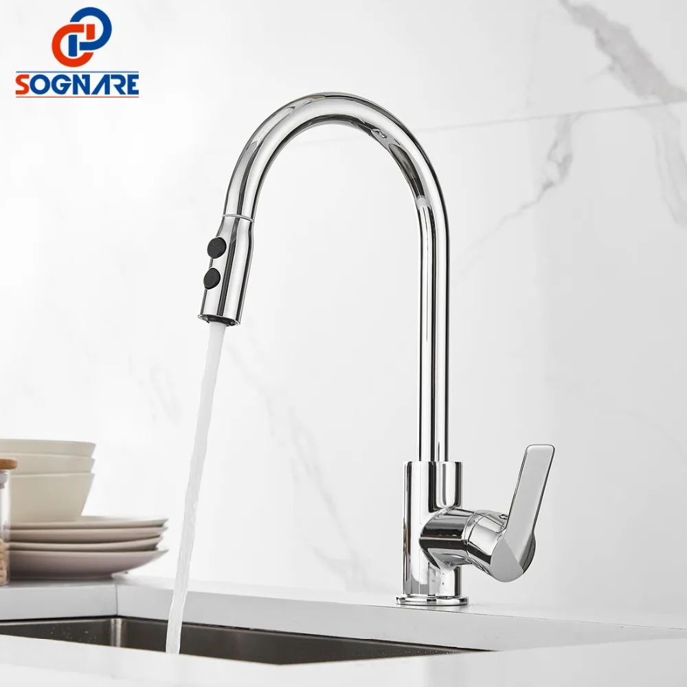 SOGNARE Kitchen Tap Chrome Finished Spring Kitchen Faucet Solid Brass Single Handle Mixer Sink Mixer Tap 360 Degree Rotation
SOGNARE Kitchen Tap Chrome Finished Spring Kitchen Faucet Solid Brass Single Handle Mixer Sink Mixer Tap 360 Degree Rotation