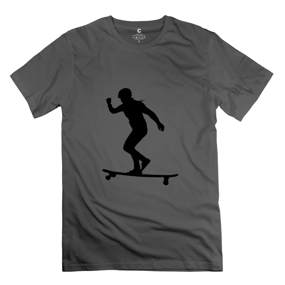 Girl on Longboard Skateboard Men T Shirt Style Free Shipping shirts For men's | Мужская одежда