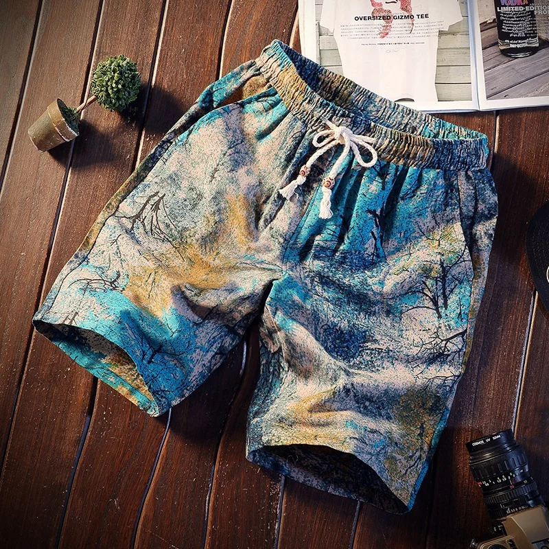 

Discounted prices 2019 New pattern Summer Best Sellers Korean Edition Man Flower shorts Beach five points Men in casual shorts