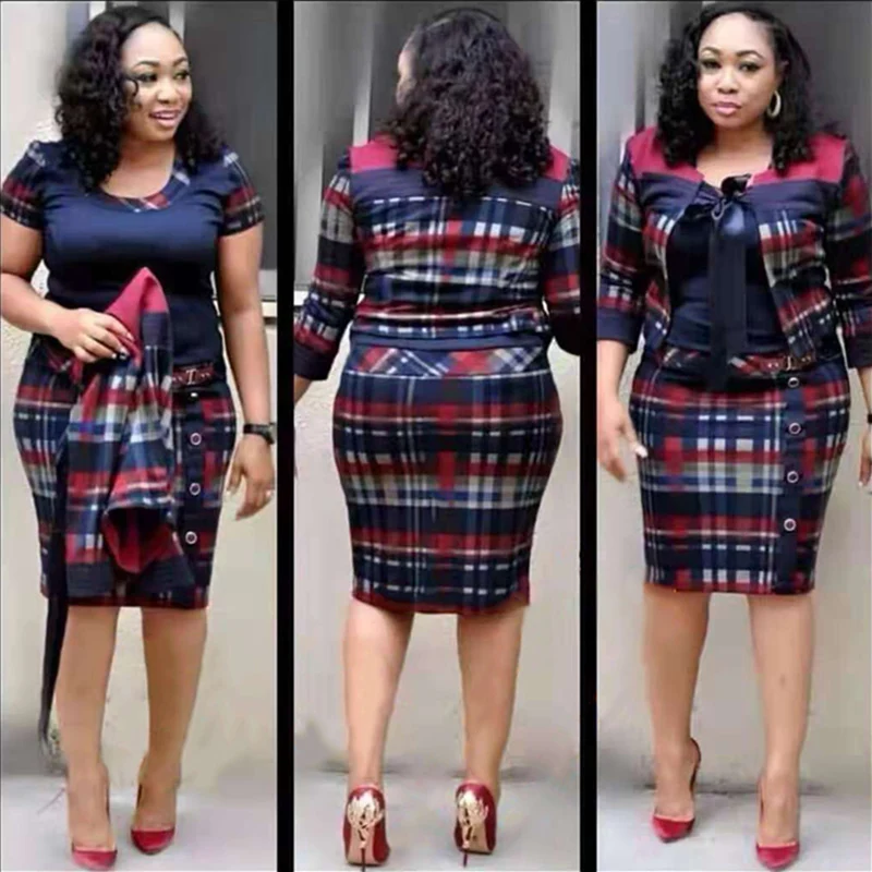HGTE Spring and summer new small suit jacket dress set two-piece Stitching jacket African casual women's office two-piece suit
HGTE Spring and summer new small suit jacket dress set two-piece Stitching jacket African casual women's office two-piece suit