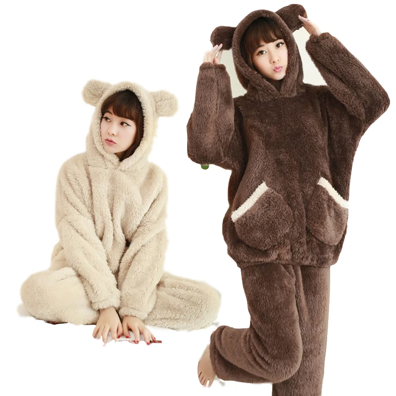2019Women Pajama Sets Hooded Long Sleeve Cartoon Animal Loose Thick Warm Pants Sleepwear Winter Female Nightclothes Suits
2019Women Pajama Sets Hooded Long Sleeve Cartoon Animal Loose Thick Warm Pants Sleepwear Winter Female Nightclothes Suits