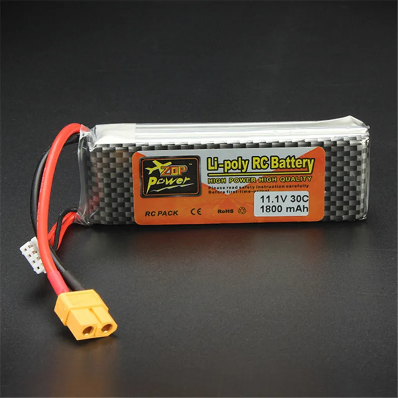 ZOP Power 11.1V 1800mAh 30C Lipo Rechargeable Battery T Plug XT60 Plug For RC Helicopter Quacopter Multicopter Drone
ZOP Power 11.1V 1800mAh 30C Lipo Rechargeable Battery T Plug XT60 Plug For RC Helicopter Quacopter Multicopter Drone