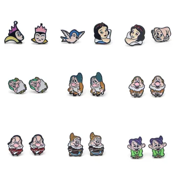 V144 1 Pair Princess the Seven Midgets Stainless Steel Pierce Ear Stud kids Earrings For Women Enamel Earrings Jewelry Gift Girl
V144 1 Pair Princess the Seven Midgets Stainless Steel Pierce Ear Stud kids Earrings For Women Enamel Earrings Jewelry Gift Girl