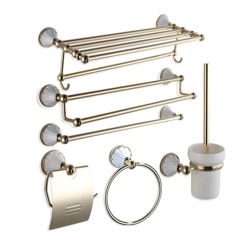 Antique Copper Plated Gold Bathroom Products Carving Round Base Bathroom Accessories European Bathroom Hardware Set
Antique Copper Plated Gold Bathroom Products Carving Round Base Bathroom Accessories European Bathroom Hardware Set