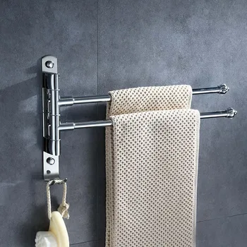 Behogar Wall Mounted Stainless Steel Rotating Movable Towel Holder Bathroom Kitchen Towel Rack with 2 Rotating Poles
Behogar Wall Mounted Stainless Steel Rotating Movable Towel Holder Bathroom Kitchen Towel Rack with 2 Rotating Poles