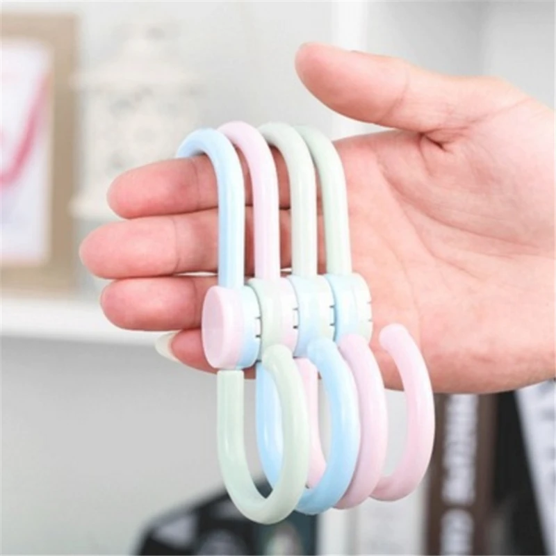3PCS/lot High Quality Swivel Rotating Resin S Shaped Hooks Multifunctional Clothes Towel Hanger For Closet | Дом и сад