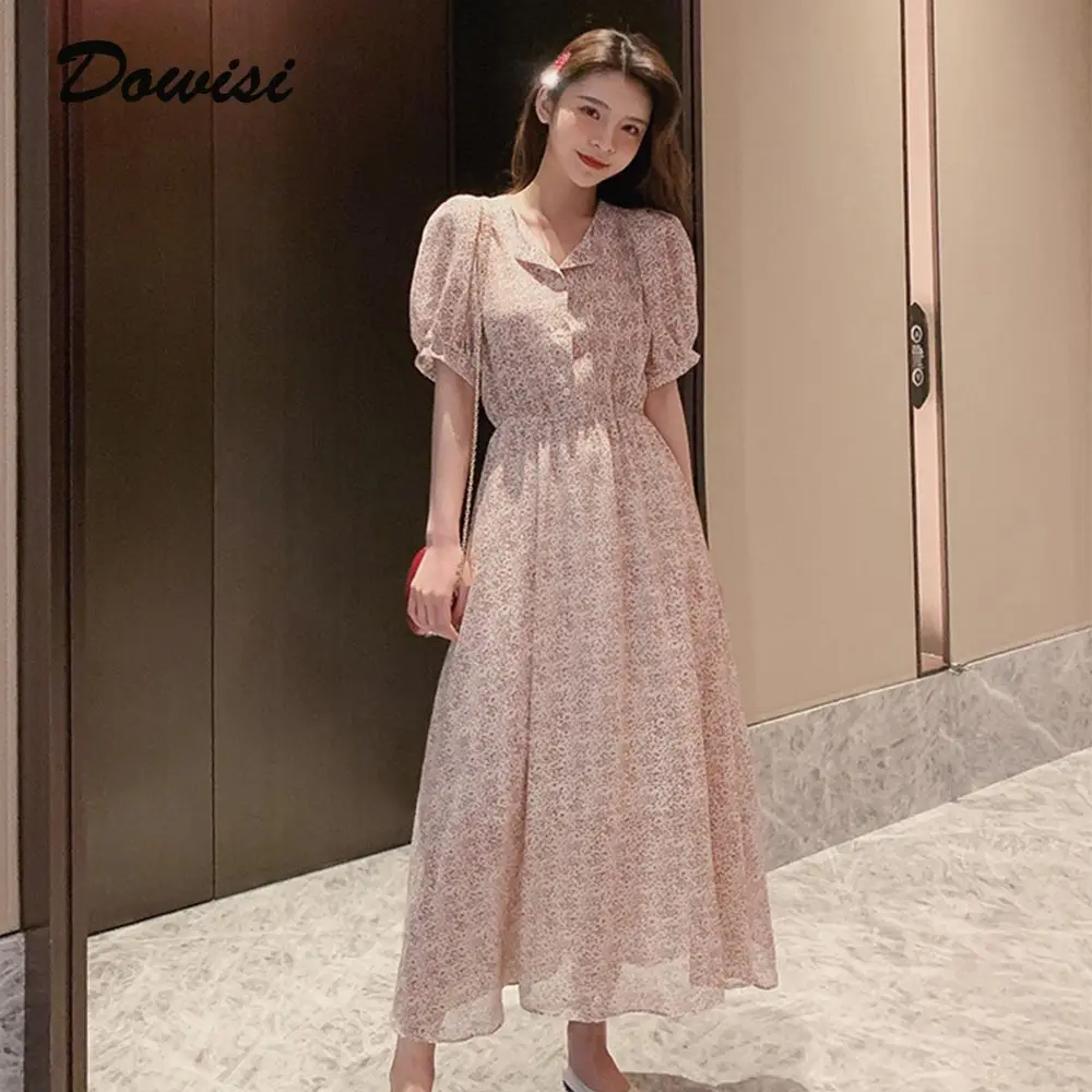 Dowisi summer chiffon dress women floral dresses causal clothes for lady refreshing female vestido elastic waist long longue
Dowisi summer chiffon dress women floral dresses causal clothes for lady refreshing female vestido elastic waist long longue