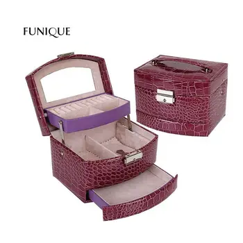 Urijk High Grade Crocodile Print Jewelry Display Box 3 Layers Ring Necklace Jewelry Case Lady Gift Home Storage Boxes Bins
Urijk High Grade Crocodile Print Jewelry Display Box 3 Layers Ring Necklace Jewelry Case Lady Gift Home Storage Boxes Bins