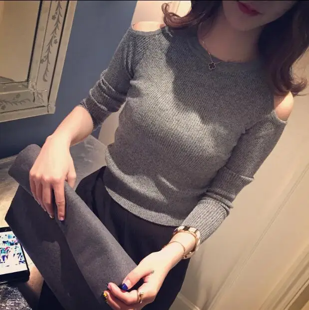 2018 Sexy Basic Women Pullover Sweaters Female Elastic Knitted Sweater Women Off Shoulder Tops Cropped Pull Femme Short Sweaters
2018 Sexy Basic Women Pullover Sweaters Female Elastic Knitted Sweater Women Off Shoulder Tops Cropped Pull Femme Short Sweaters