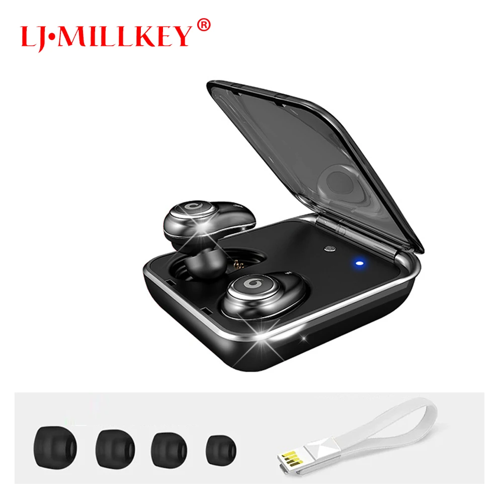 TWS Bluetooth Earphones Built-in Mic Wireless Headsets Touch Control Sports Earbuds with 2000mAh Charging Case LJ-MILLKEY YZ148
TWS Bluetooth Earphones Built-in Mic Wireless Headsets Touch Control Sports Earbuds with 2000mAh Charging Case LJ-MILLKEY YZ148