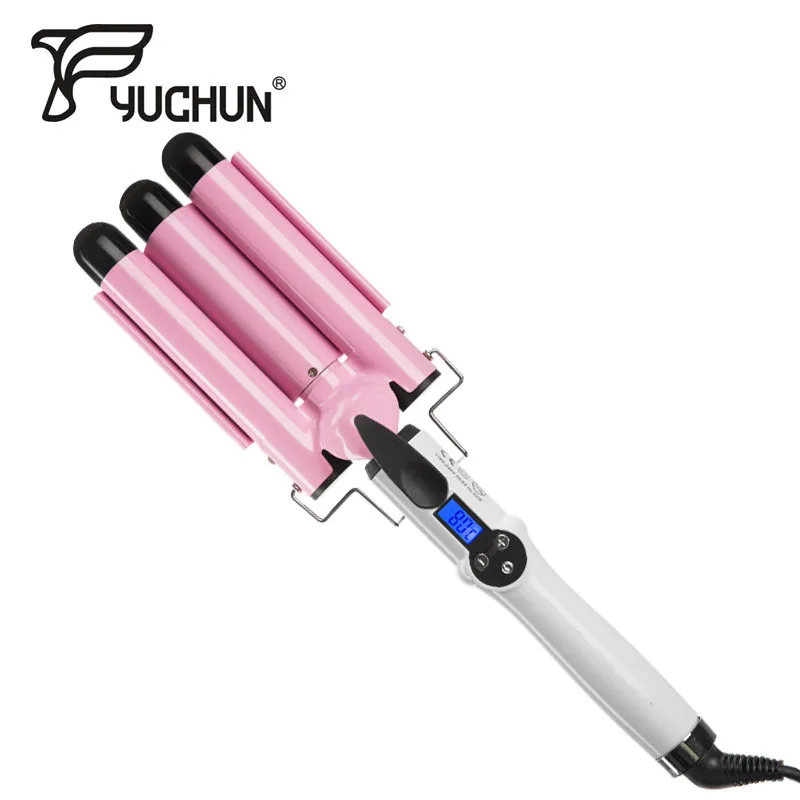 Electric LCD Display Automatic Perm Splint Ceramic Hair Straightener 3 Barrels Big Wave Hair Curling Flat Iron Hair Waver Curler
Electric LCD Display Automatic Perm Splint Ceramic Hair Straightener 3 Barrels Big Wave Hair Curling Flat Iron Hair Waver Curler