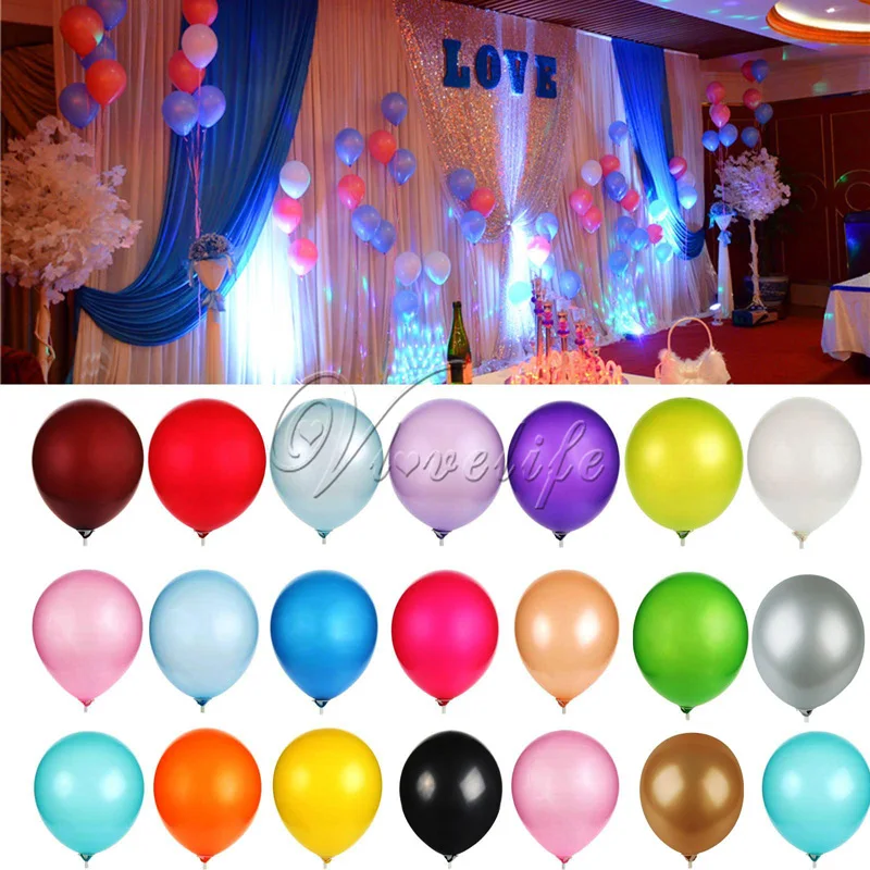 Фото 100 шт. латексные воздушные шары 12 дюймов 3 2 г | Дом и - купить