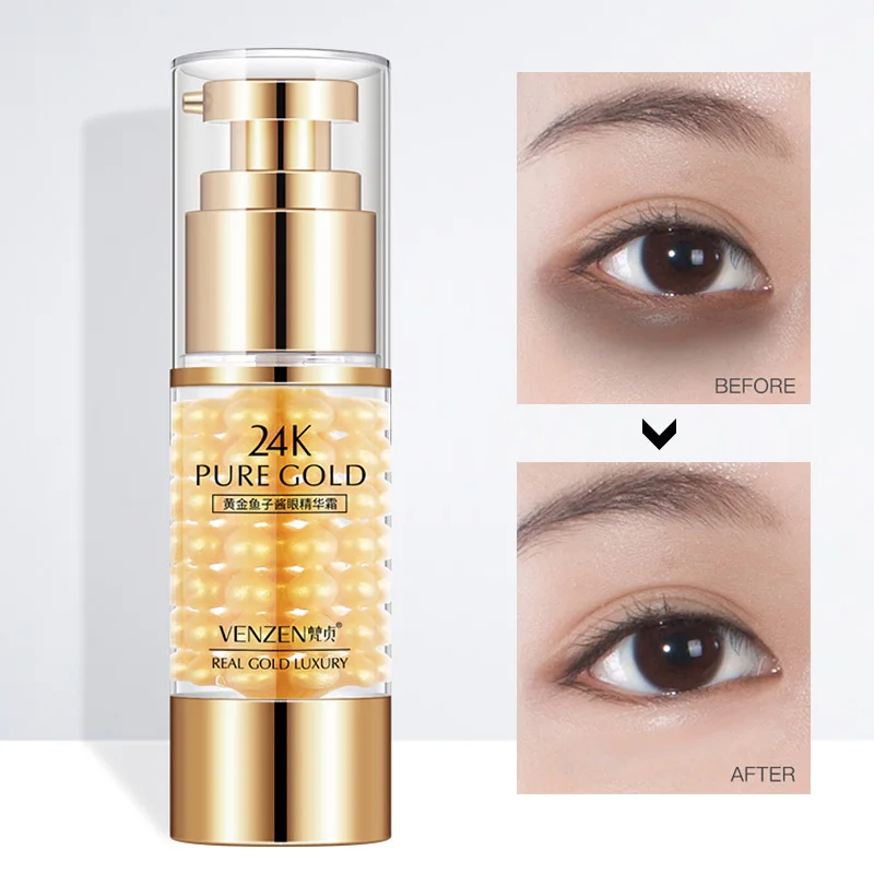VENZEN 24K Gold caviar Eye Serum Anti-Wrinkle Remover Dark Circles moisturizing Eye Cream Against Puffiness Anti Aging Eye care
VENZEN 24K Gold caviar Eye Serum Anti-Wrinkle Remover Dark Circles moisturizing Eye Cream Against Puffiness Anti Aging Eye care
