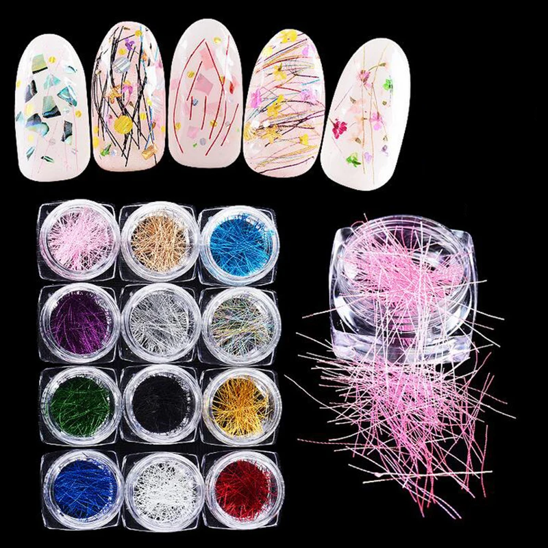 New 12 pots Silver Gold Colorful Strips Thread Wire Nail Particle Manicure Striping Art 12 Colors Glitter Line Tape Sticker
New 12 pots Silver Gold Colorful Strips Thread Wire Nail Particle Manicure Striping Art 12 Colors Glitter Line Tape Sticker